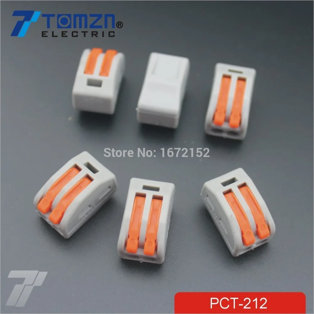 

10pcs 2 Pin Universal compact wire wiring connector conductor terminal block with lever