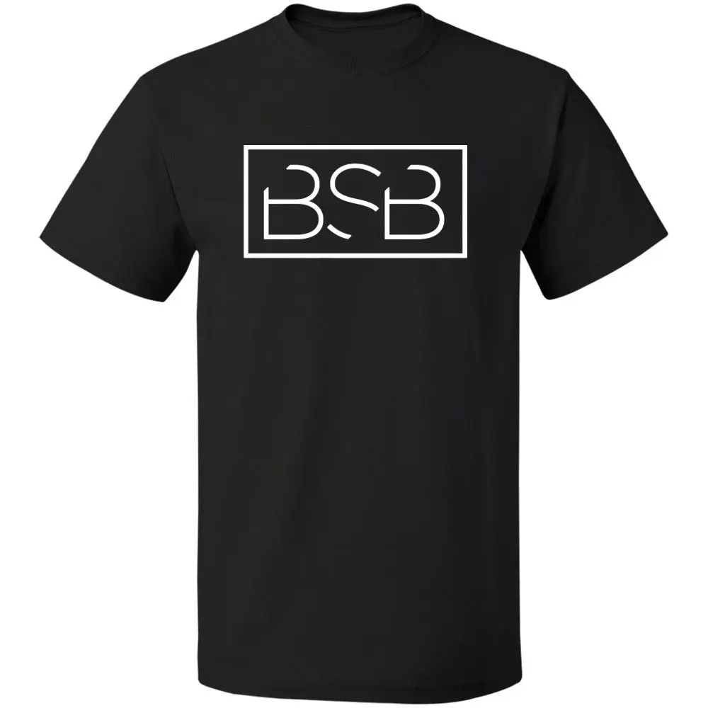 

BSB Backstreet Boys Logo Black T-Shirt Free Shipping 100% Cotton S-3XL Tops Tees Printed Men T Shirt Short Sleeve Plus Size