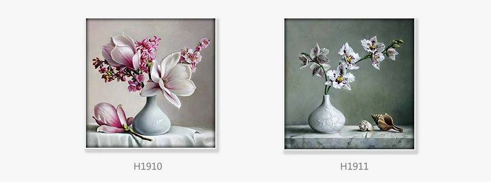 H1910-1911 Full Square Diamond Painting Flowers Art Embroidery Crystal Mosaic Cross Stitch Resin Rhinestones Craft Kits Home Decor 5D DIY