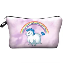 Animal motifs Women Fashion Cosmetic bag Lady Travel Handbag 3D Print Hand Make Up Bag Clutch Storage Cosmetic Cases