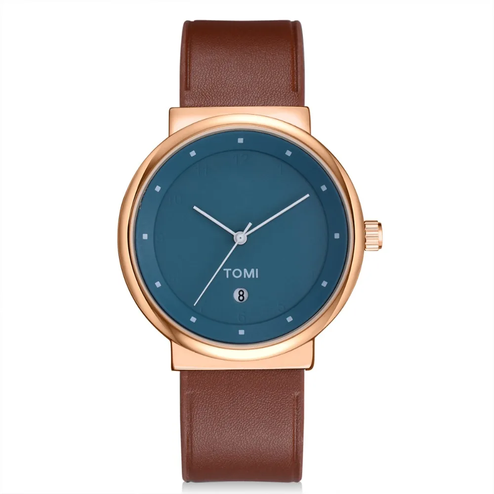 

Tomi Brand Fashion Famous Men Watches Business Leather Watch Male Clock Fashion Leisure Dress Quartz Watch Relogio Feminino