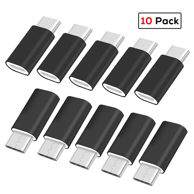 

10 Pack USB Adapter USB Type C to Micro USB OTG Cable Type-C Converter Connector for Samsung S10 A50 A40 A70 Huawei P20 LITE p30