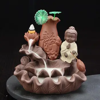 

The Little Monk Censer Creative Home Decor Small Buddha Incense Holder Backflow Incense Burner Use In Home Buddhist Decoration