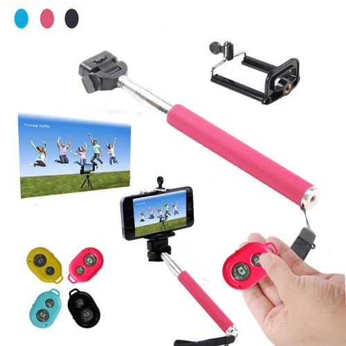 

High quality new Extendable Self Portrait Handheld Monopod +Bluetooth Remote Shutter Control for IOS Android Phones
