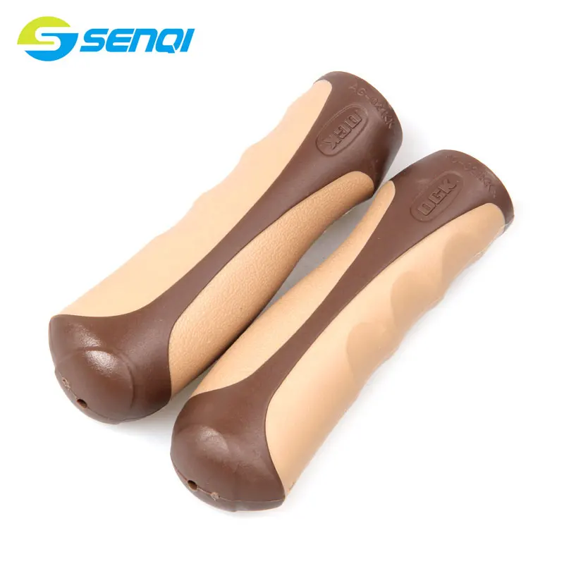 

Brown Black Rubber Bicycle Handlebar Grips Vintage Style 22.2mm*11.5cm Contrast Colour Mountain Bike Road Bike Grips BZT020
