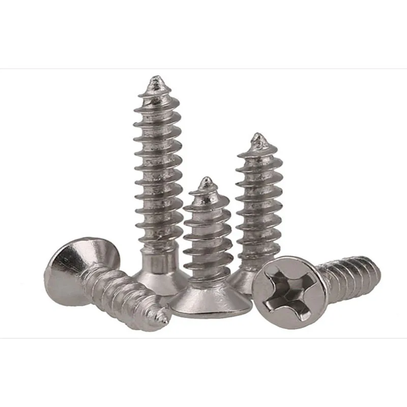 Nickel Plated Countersunk Head Tapping Head Flat Head Tapping Screw Electronic Screw M1 M1.2 M1.4 M1.7 M2  1PCS 1000Pcs