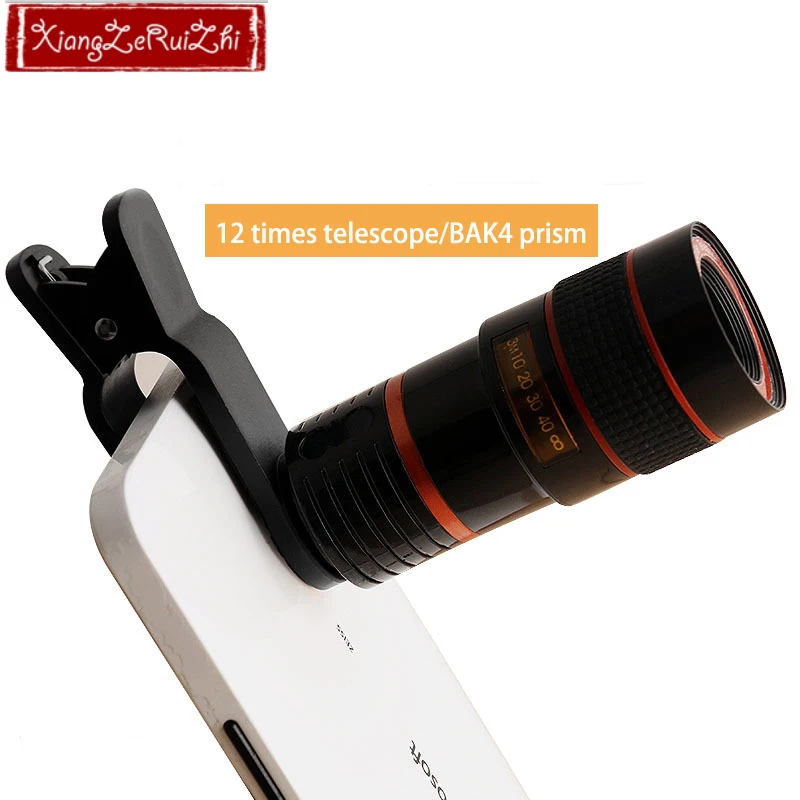 

Mobile phone lens telephoto telescope zoom 12X times HD universal cellphone camera universal focusing Lenses