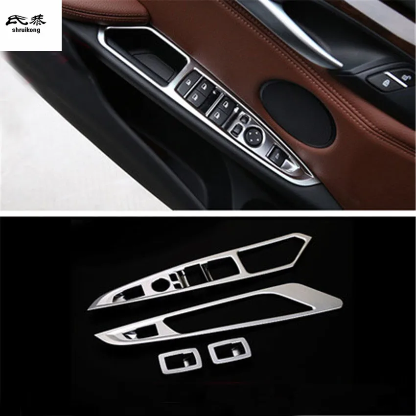 

4pcs/Lot ABS Car Window Lift Panel Decoration Cover For 2014-2018 BMW X5 F15 / X6 F16 Car Accessories
