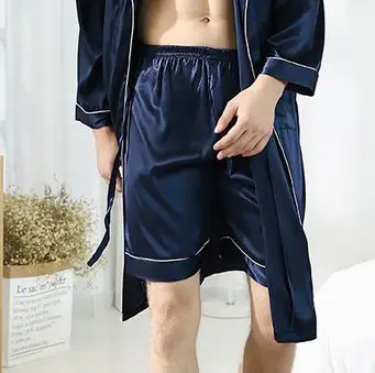Новинка, мужской весенний халат, халат Yukata, мужское кимоно из вискозы, банное платье, ночная рубашка, одежда для сна, Пижама, Mujer, L-XXL - Цвет: C-navy blue