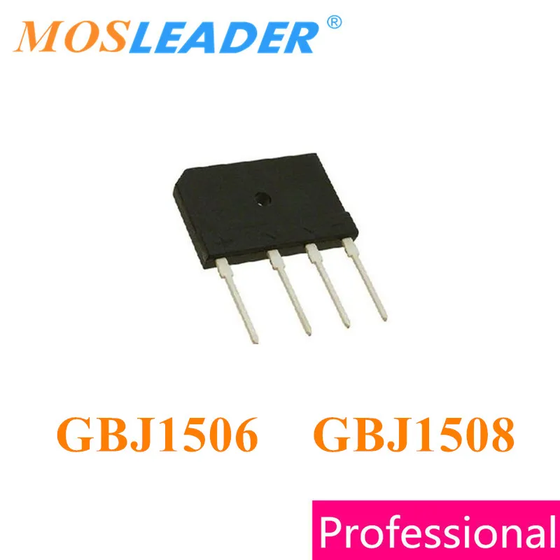 Mosleader DIP4 GBJ1506 GBJ1508 GBJ1510 100 шт. 1506 1208 15A 600 В 800 В мост recetifirer высокое качество