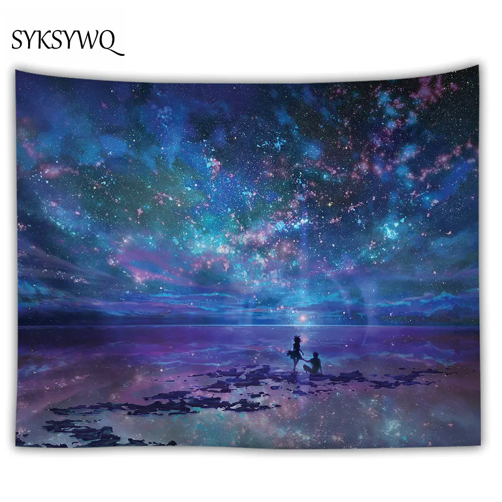 

Galaxy Psychedelic tapestry wall art drom wall hanging blanket galaxia decorativa sapce starry nature tapestry