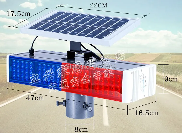 LED traffic signs LED solar safety flashing indicator Intersection LED safety warning light LED R+B