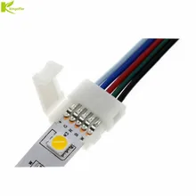 10 шт. 12 мм 5pin коннектор RGBW провода, 5 PIN led кабель двойной/один Зажим Разъемы для 5050 RGBW RGBWW светодиодные ленты светильник