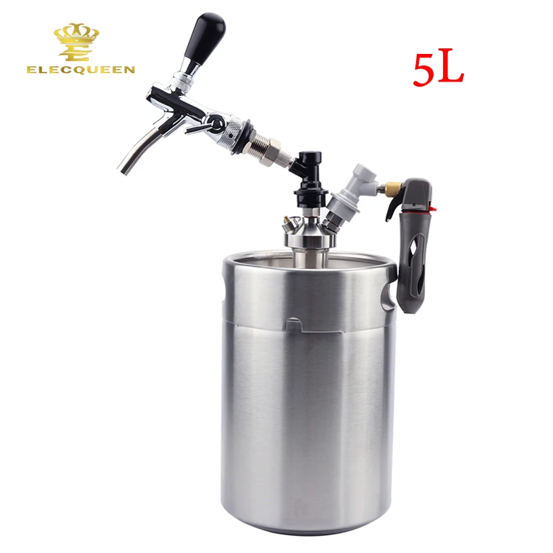 5L beer keg growler with Mini Keg Tap Dispenser and Adjustable beer