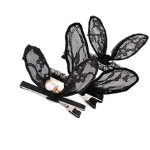 Черная бабочка мода женщин Корейский хрустальный горный хрусталь заколка Шпилька заколка для волос аксессуары