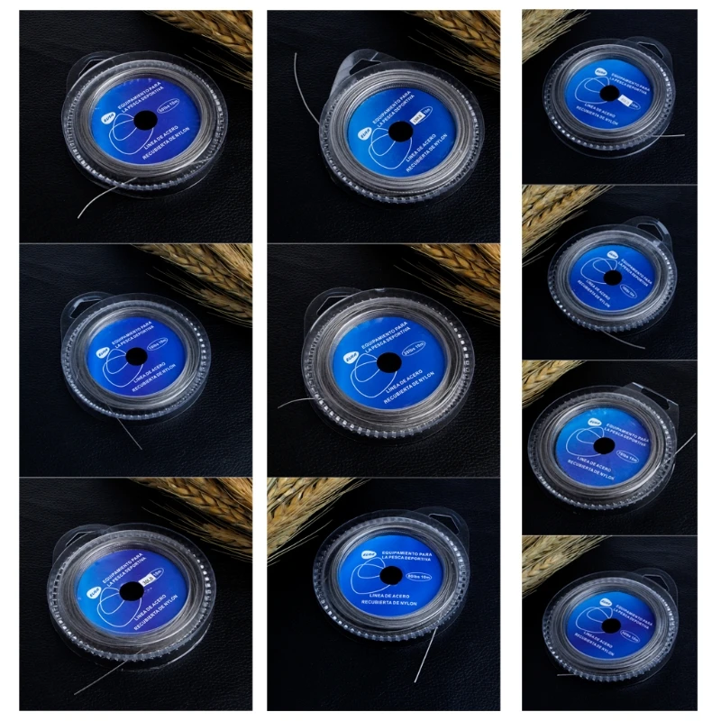 Stainless Steel Fishing steel wire Fishing lines 10m max power 7 strands super soft wire lines Cover with plastic Waterproof Stainless Steel Fishing steel wire Fishing lines 10m max power 7 strands super soft wire lines Cover with plastic Waterproof