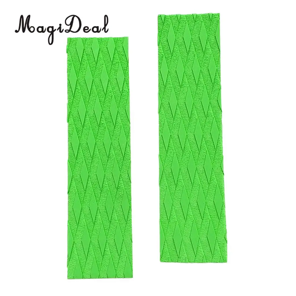 2Pcs EVA Anti-slip 5mm Surfing Traction Pad Bar Grip for Skimboard Longboard SUP Surfboard Bodyboard Shortboard - Fruit Green