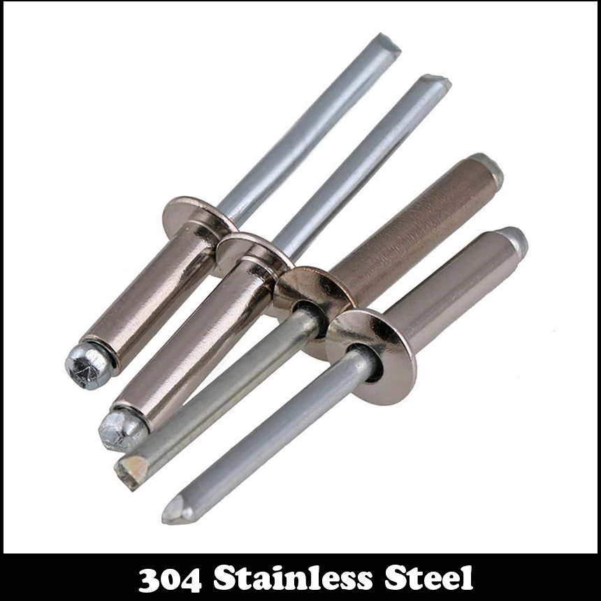 

M3.2 M3.2*16 3.2x16 M3.2*7 M3.2x7 304 Stainless Steel 304ss DIN7337 Self-Plugging Pull Nail POP Round Flat Head Blind Rivet