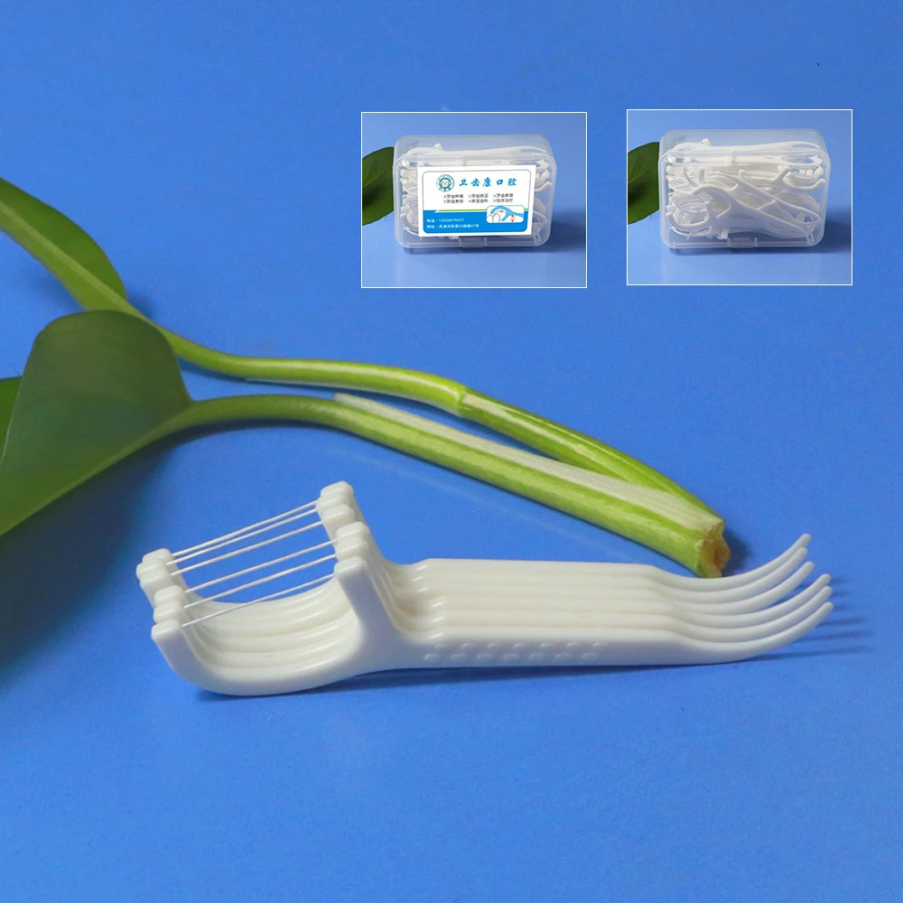 50 шт./компл. одноразовая зубная нить в пластике портативный инструмент для чистки зубов ежедневное использование Стоматологическая