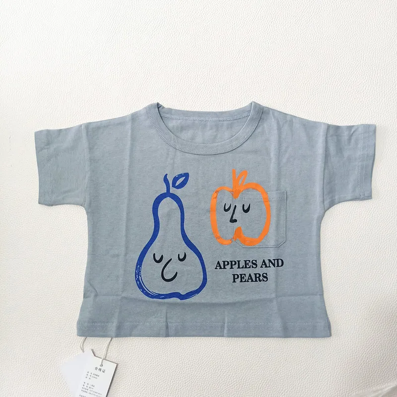 Lashojas футболка с вишней для маленьких мальчиков и девочек - Цвет: 5