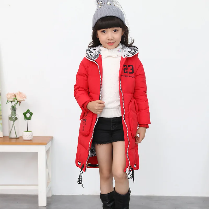 2016 new girls down winter jacket for girl coat large kids children s winter jackets hooded