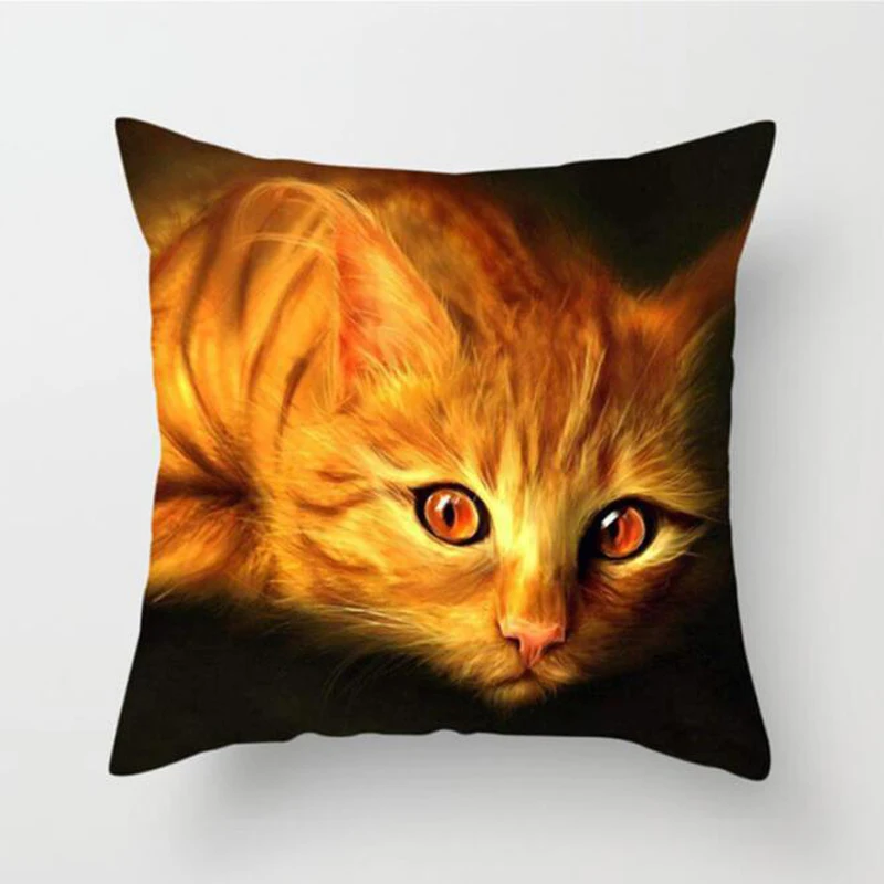 

BOLAFYNIA Children Plush Toy 3d print yellow cat home decoration stuffed toy cat pillow cushion