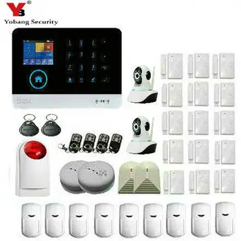 

YobangSecurity 3G WIFI alarm system,2.4 inch TFT display APP controlled home alarm,WCDMA/CDMA Home alarm system with RFID tag