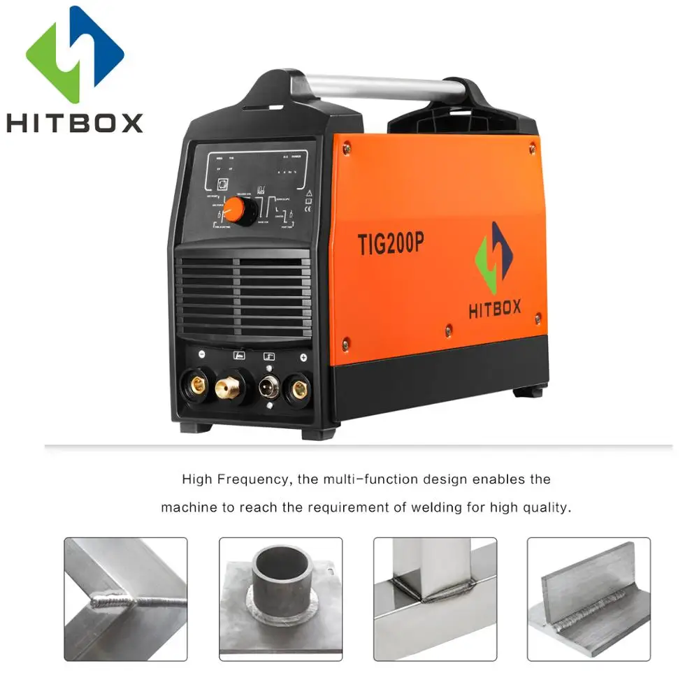 HITBOX Tig Arc Импульсная Tig сварка со стандартными аксессуарами для продажи 220 В сварочный аппарат функциональный сварочный аппарат Tig200P