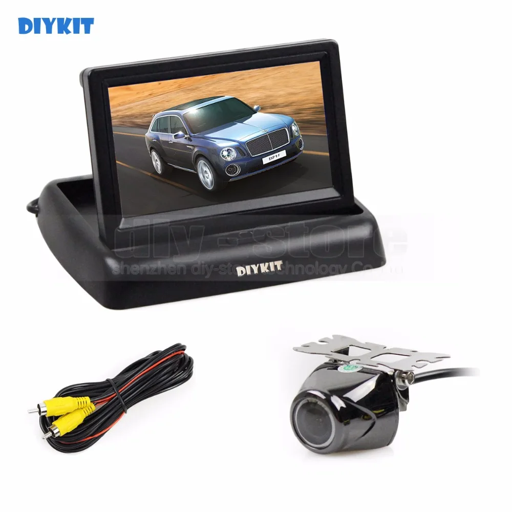 DIYKIT 4.3 Inch Car Reversing Camera Kit Back Up Car Monitor LCD