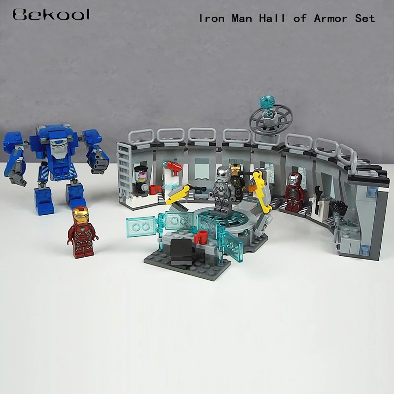 Us 2486 Aliexpresscom Buy Marvel Legoe Avengers Endgame Iron Man Hall Of Armor Building Set Compatible 76125 Minifig Mk154150 Kid Toys New