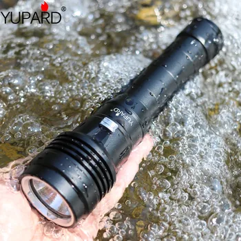 

super bright waterproof 100m XHP50 LED scuba diving torch underwater flashlight dive lantern fill light 26650 18650 battery