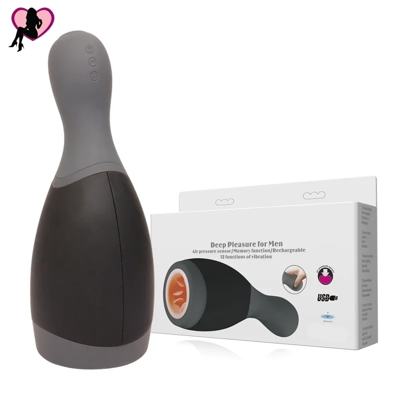Automatic Dual Channel 12 mode Vibration Adult Male Masturbation Cup Realistic Pocket Pussy Vagina Oral Sex Toys for Men | Красота и
