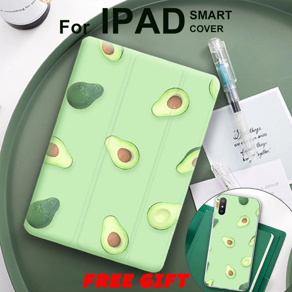 

Avocado Frui't Magnet Flip Cover For iPad Pro 9.7 Air 3 10.5 11 Mini 1 2 3 4 5 2019 Tablet Case Soft Back for iPad 9.7 2017 2018