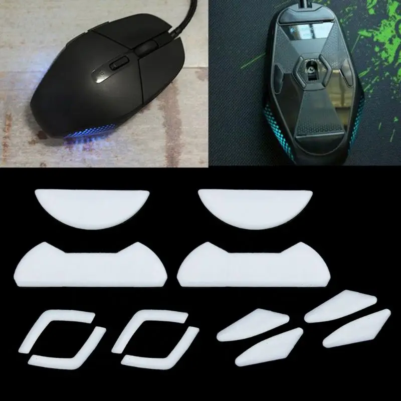 

2 Sets/pack Gaming Mouse Feet Mouse Skate For Logitech G302 G303 White Teflon Mouse Glides Curve Edge C26