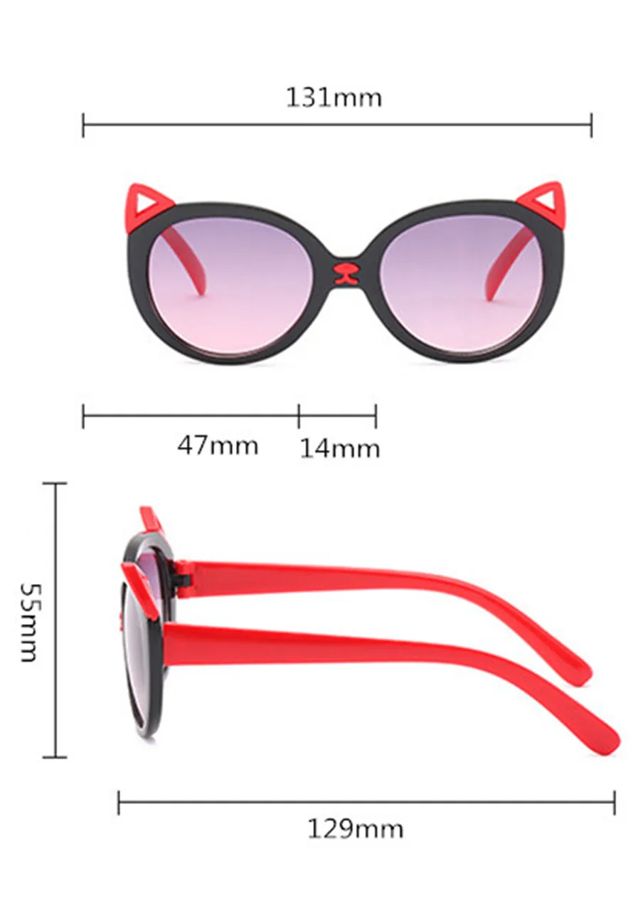 Очки детские детская модная в форме сердца милые UV400 дизайнерская Оправа очков для маленьких девочек солнцезащитные очки lentes-де-сол Óculos