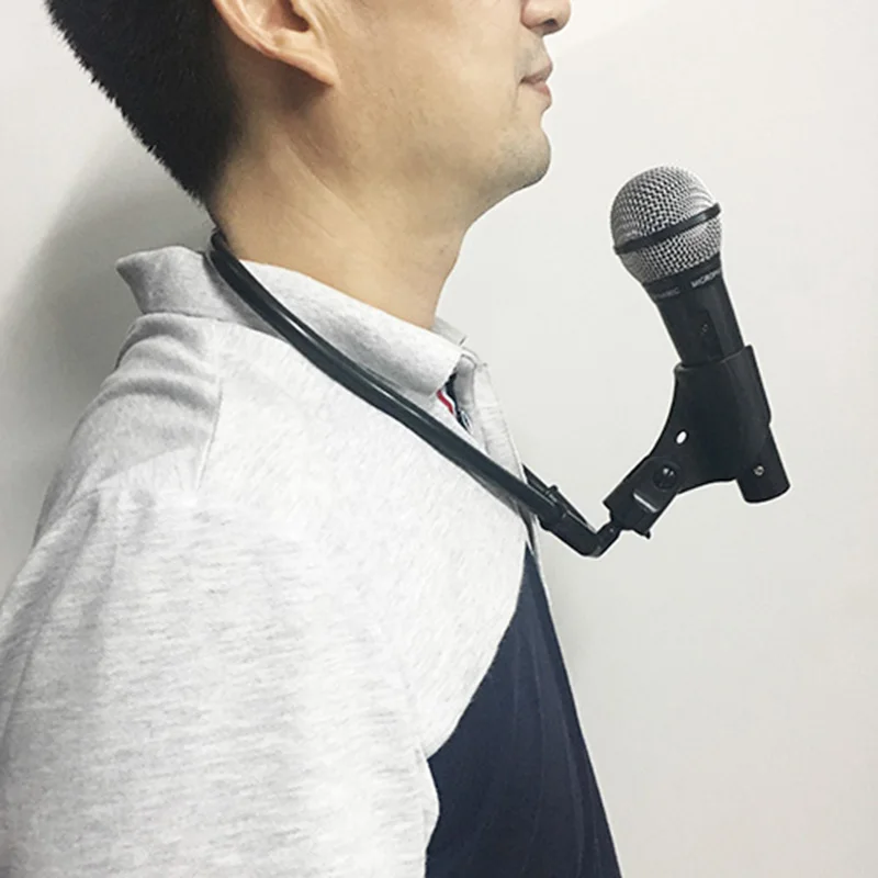 

Neck Microphone Holder (Lock) - Magic Tricks Professional Adjustable Magia Holder Magician Stage Accessories Illusion Gimmick