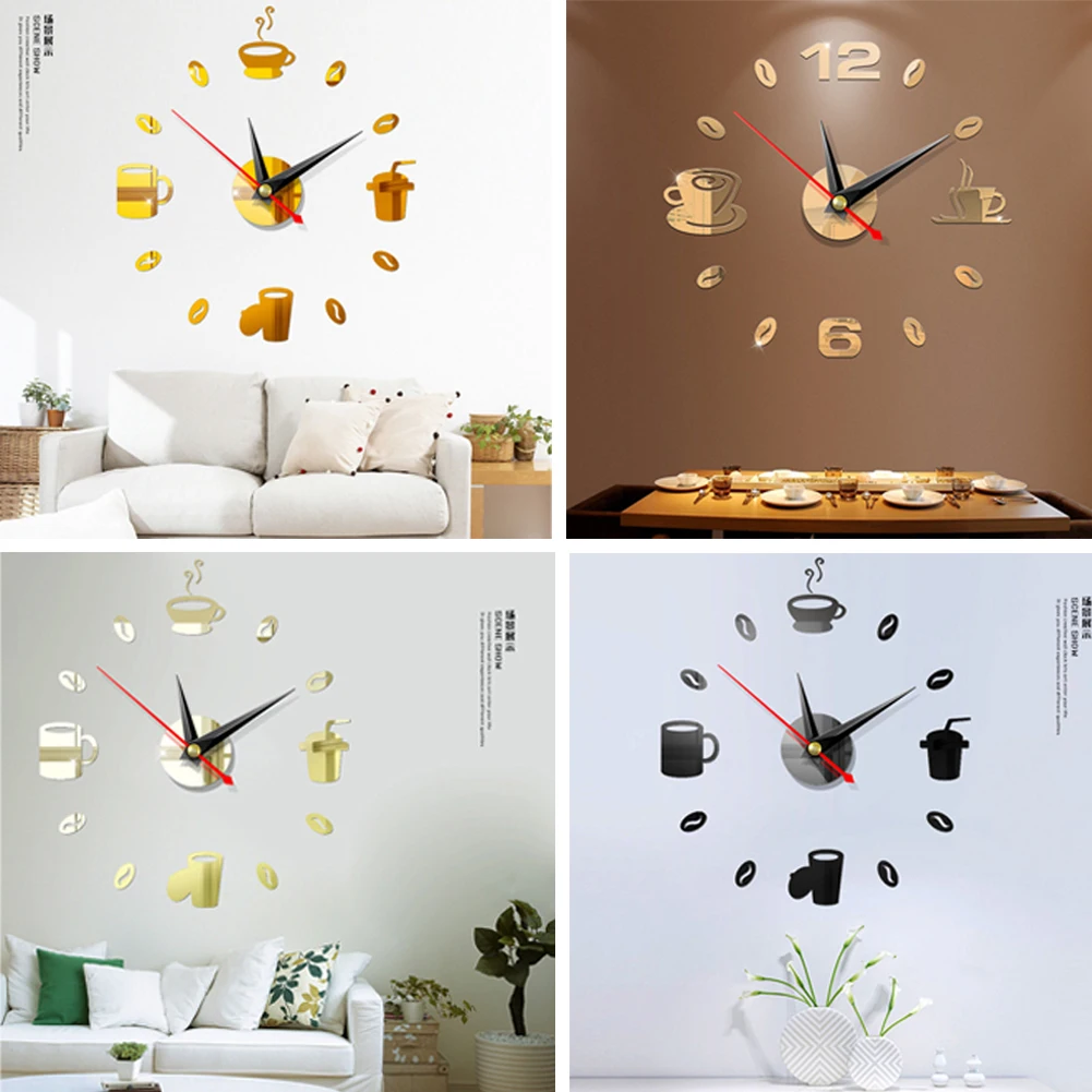 DIY 3D Номер Настенные часы зеркальные наклейки для дома комнаты современный офисный Декор художественный дизайн