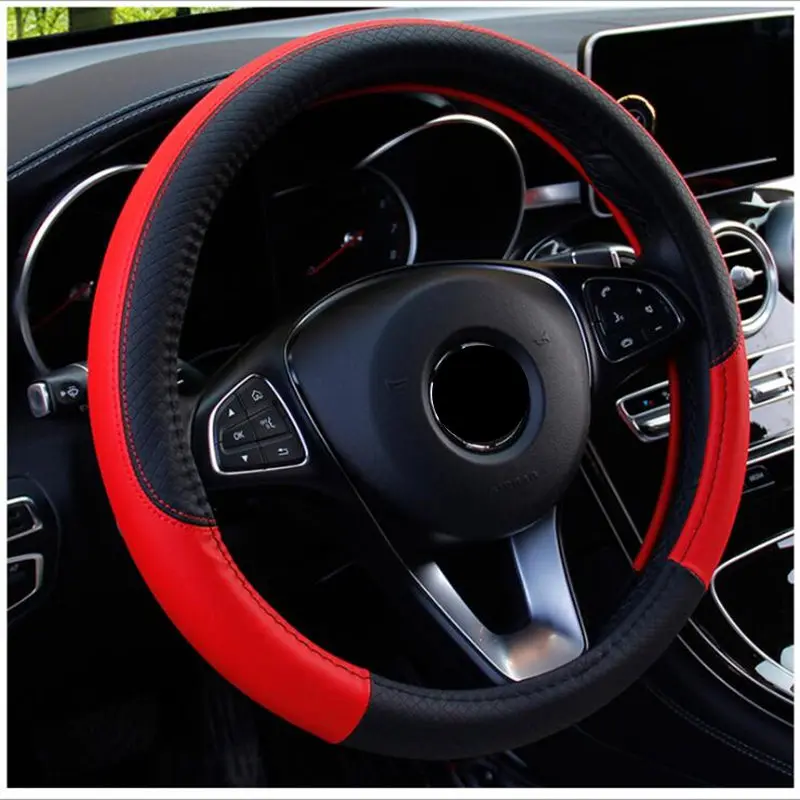 

9 Colors Car Steering Wheel Cover Universal Volant Braid on the Steering-wheel Fashion Non-slip Funda Volante Auto Car Styling