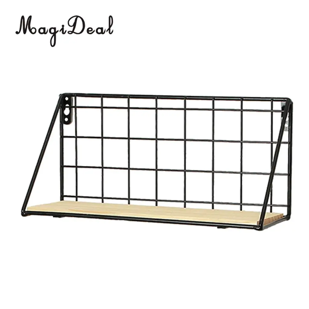 MagiDeal Black Wall Hanging Flower Planter Pot Shelf, Corner Shelves Bookcase, Space Save for Garden Green Plants Planter Stand