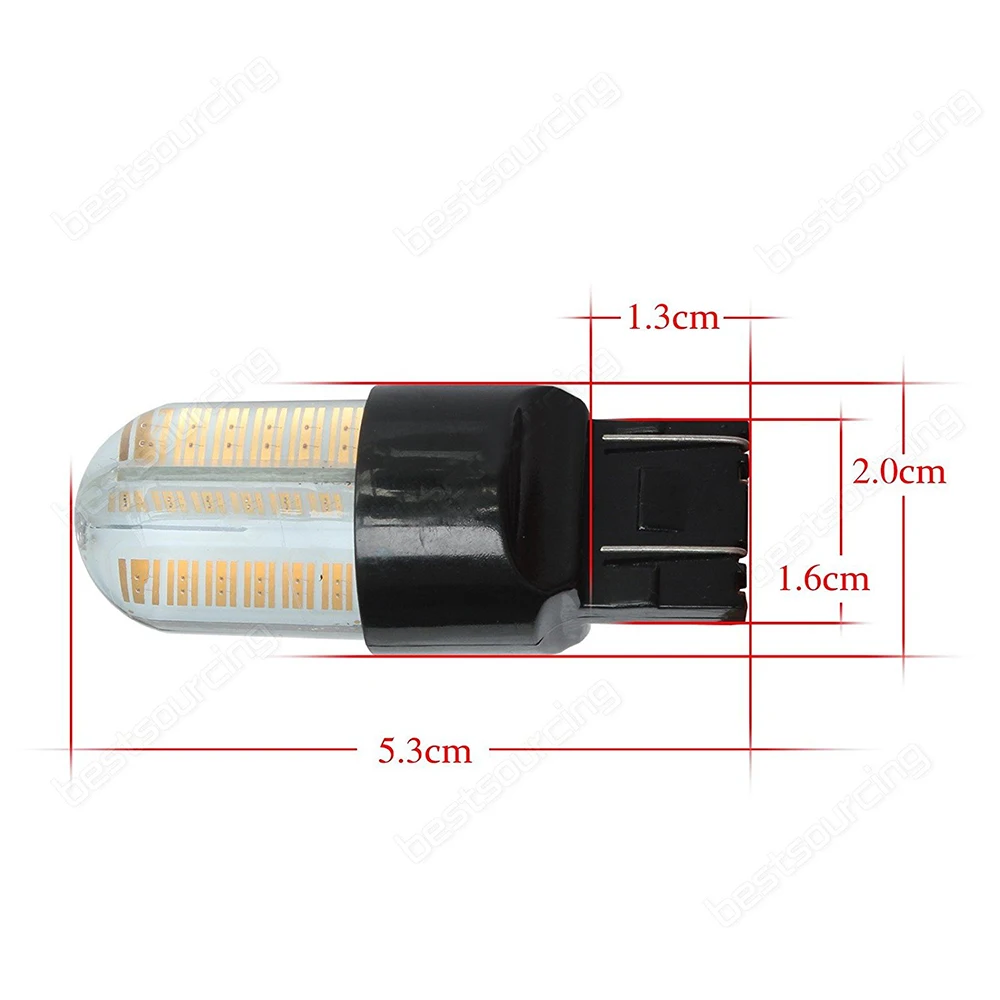 YSY 2 шт. T20 7440 7443 S25 1156/BA15S 1157/BAY15D 48SMD COB кремнезема фара красного цвета для автомобилей стоп-сигнал заднего хода освещение белый Янтарный красный