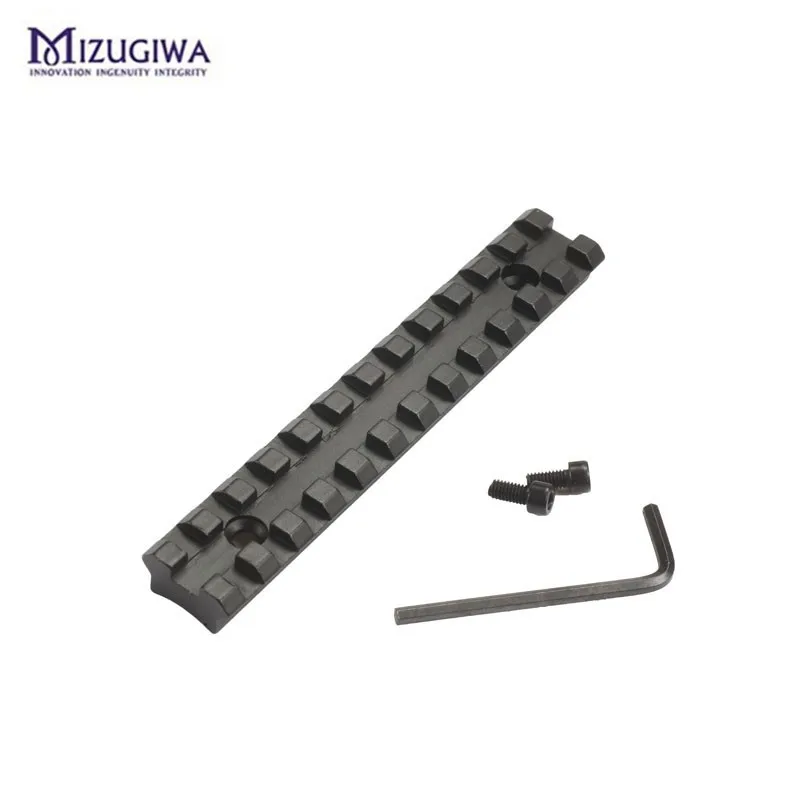 Mizugiwa 20 مللي متر Picatinny السكك الحديدية ويفر قاعدة تثبيت 12 فتحات 124.5 مللي متر طويلة للصيد أيرغون بندقية نطاق قضاء Mizugiwa 20 مللي متر Picatinny السكك الحديدية ويفر قاعدة تثبيت 12 فتحات 124.5 مللي متر طويلة للصيد أيرغون بندقية نطاق قضاء