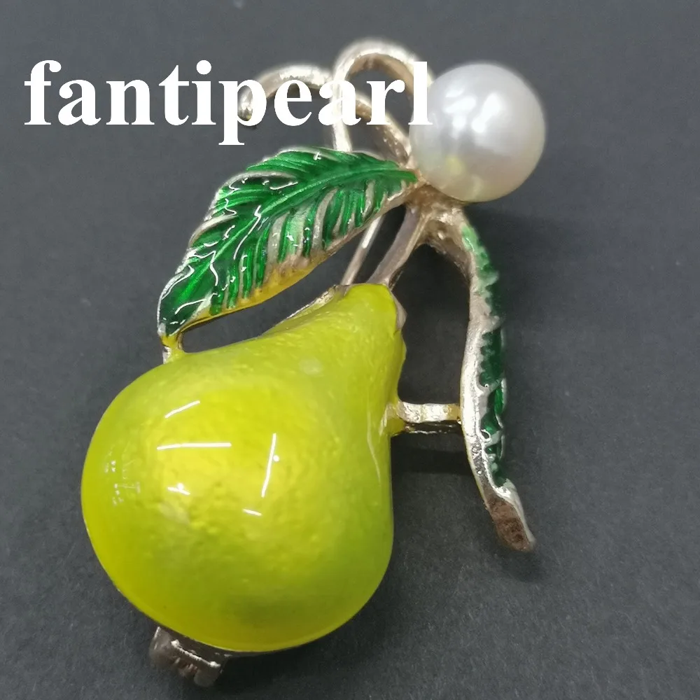 Cute pearl Brooches Rhinestone Enamel ginkgo Leaves Crystal Jewelry Men Women's Corsage Clips For Suit Scarf Dress Z060 | Украшения и