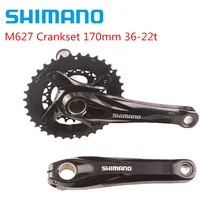 Shimano DEORE FC-M627 36-22T 170 мм 2 шт Открытый велосипедный велосипед часть коленчатый набор цепи прочный