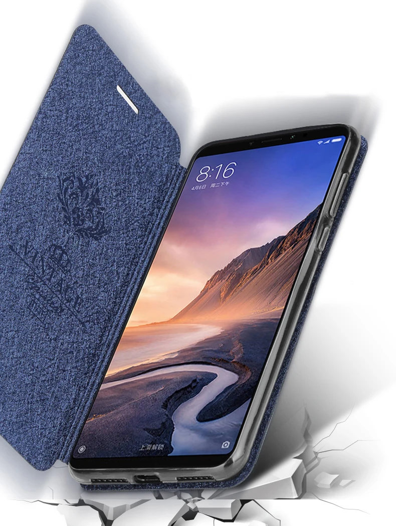 Xiaomi mi max3 max 3 чехол mofi book cover Флип кожаный xio mi max 3 Матовый роскошный fundas mi max 3 coque xiao mi max3 аксессуары