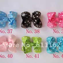 Девочки Аксессуары для волос 120 шт. бант для малышей корсажная лента повязка для волос с бантом в горошек/красочные jujg