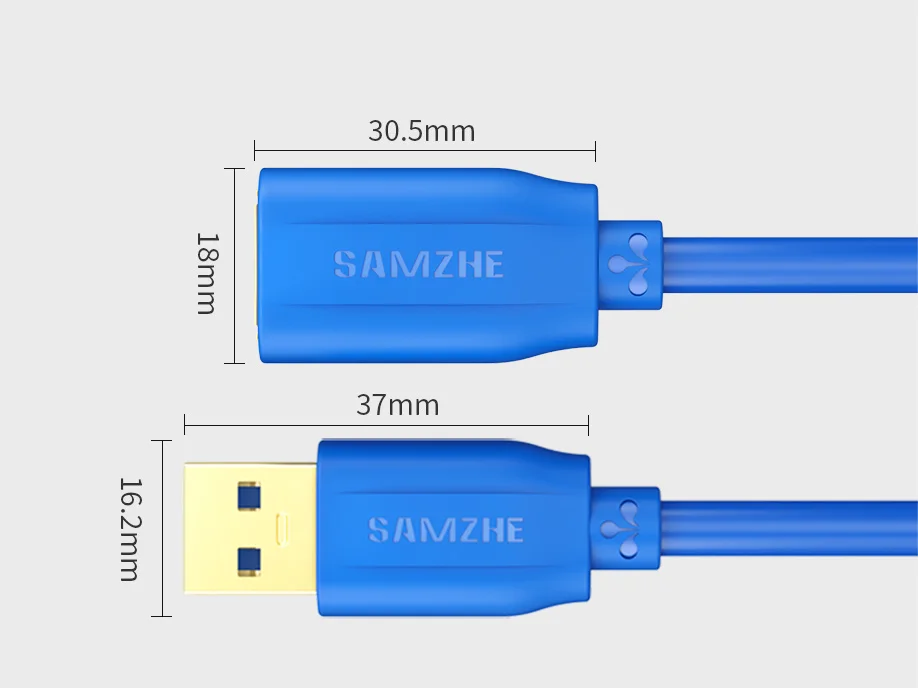 SAMZHE удлинитель USB 3,0/2,0 плоский Удлинительный Кабель AM/AF 0,5 m/1 m/1,5 m/2 m/3 m для PC tv PS4 компьютерный удлинитель для ноутбука