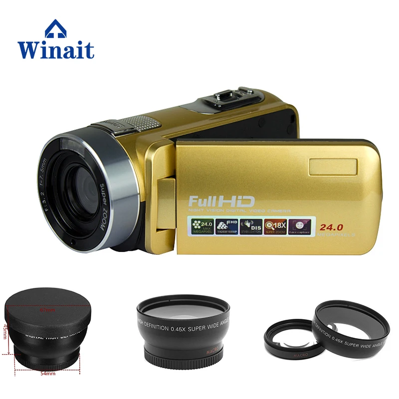 

New Arrival Digital Video Recorder HDV-F2 Night Vision Shooting HDV Professional Camcorder 24MP 3.0" 1080P DVR Video Camera