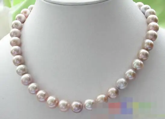 

song voge gem nanJ2145 lavender ROUND FRESHWATER PEARL NECKLACE