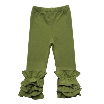 Mardi Gras/цвета: фиолетовый, зеленый, золотой; детские леггинсы с оборками и принтом; штаны с оборками для девочек; ; оптовый заказ - Цвет: 16