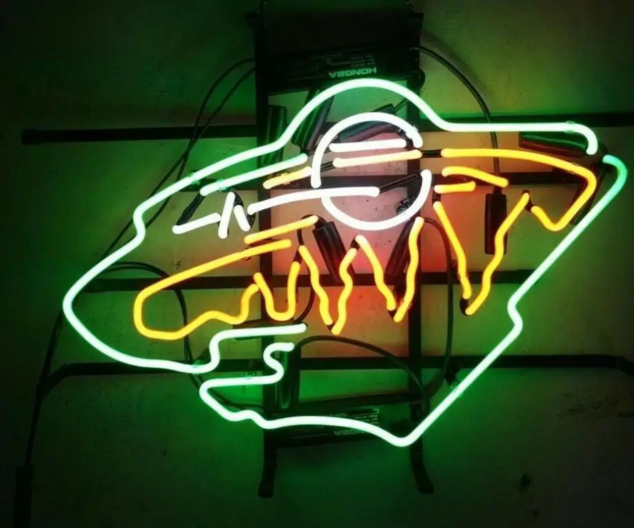 

Custom MINNESOTA WILD HOCKEY Glass Neon Light Sign Beer Bar